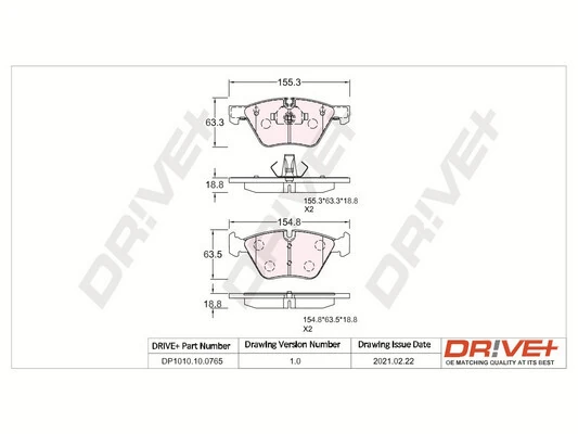 Brake Pad Set, disc brake DP1010.10.0765