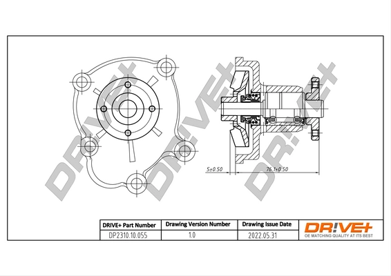 Water Pump, engine cooling DP2310.10.055