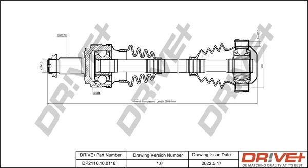 Drive Shaft DP2110.10.0118