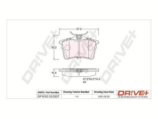 Brake Pad Set, disc brake DP1010.10.0337