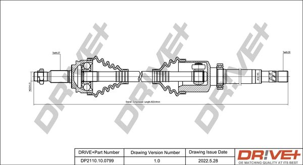 Drive Shaft DP2110.10.0799