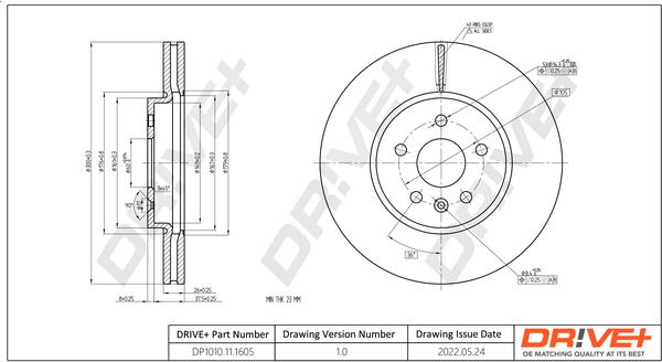 Brake Disc DP1010.11.1605