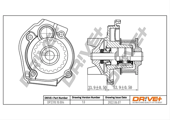 Water Pump, engine cooling DP2310.10.004