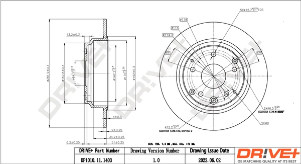 Brake Disc DP1010.11.1403