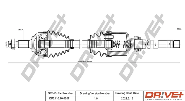 Drive Shaft DP2110.10.0207