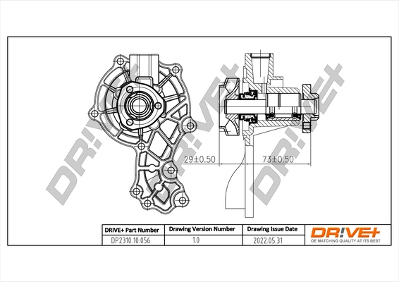 Water Pump, engine cooling DP2310.10.056