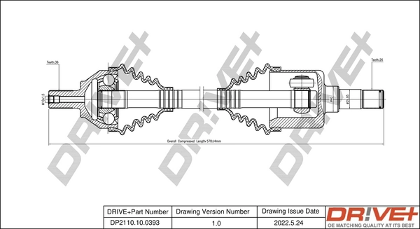 Drive Shaft DP2110.10.0393