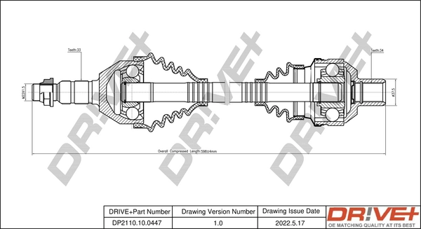 Drive Shaft DP2110.10.0447