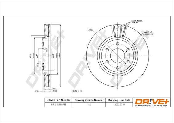 Brake Disc DP1010.11.0533