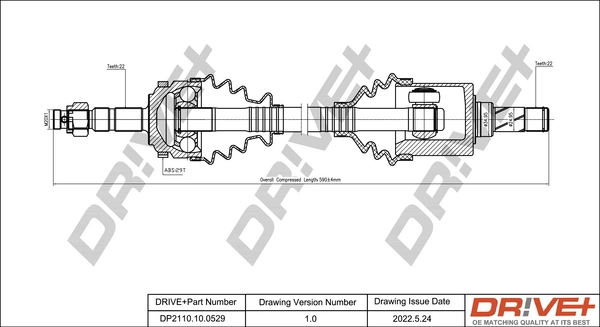Drive Shaft DP2110.10.0529