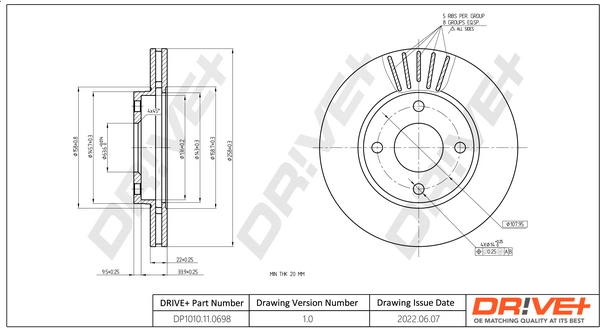 Brake Disc DP1010.11.0698