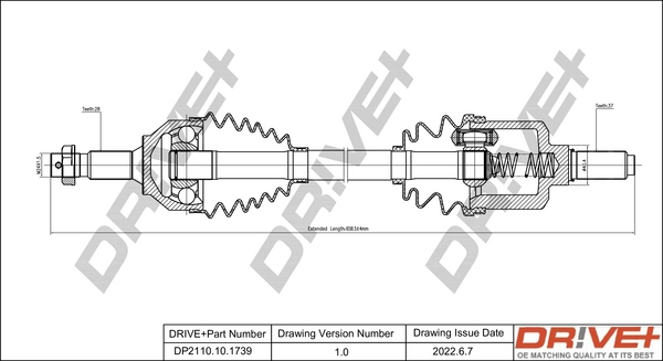 Drive Shaft DP2110.10.1739
