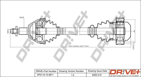 Drive Shaft DP2110.10.0871