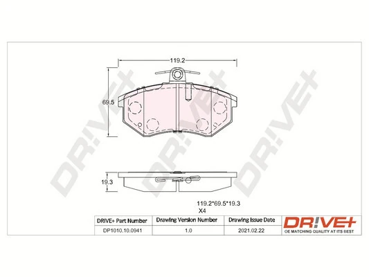 Brake Pad Set, disc brake DP1010.10.0941