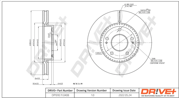 Brake Disc DP1010.11.0408