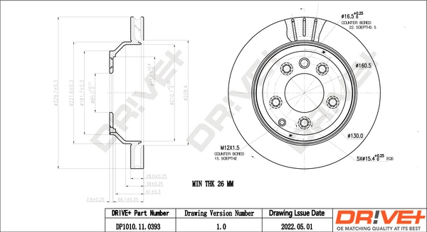 Brake Disc DP1010.11.0393