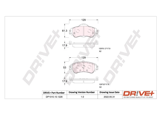 Brake Pad Set, disc brake DP1010.10.1228