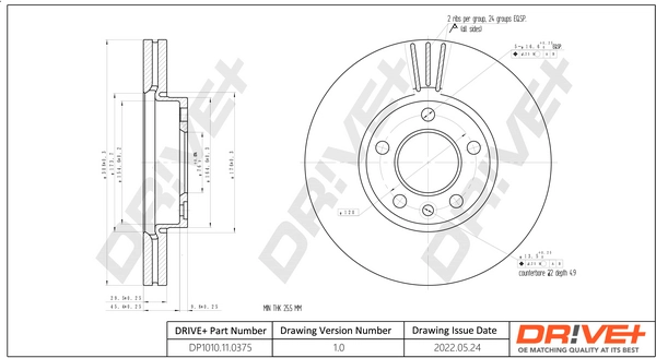 Brake Disc DP1010.11.0375