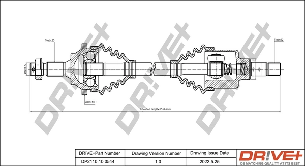 Drive Shaft DP2110.10.0544
