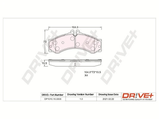 Brake Pad Set, disc brake DP1010.10.0808