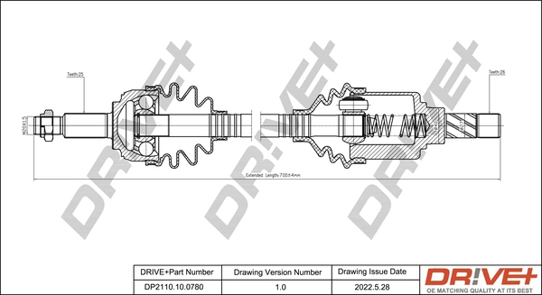 Drive Shaft DP2110.10.0780