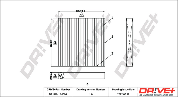 Filter, cabin air DP1110.12.0394