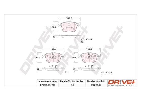 Brake Pad Set, disc brake DP1010.10.1231
