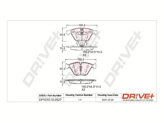 Brake Pad Set, disc brake DP1010.10.0527
