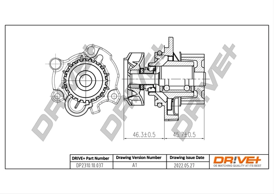 Water Pump, engine cooling DP2310.10.037