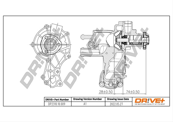 Water Pump, engine cooling DP2310.10.009