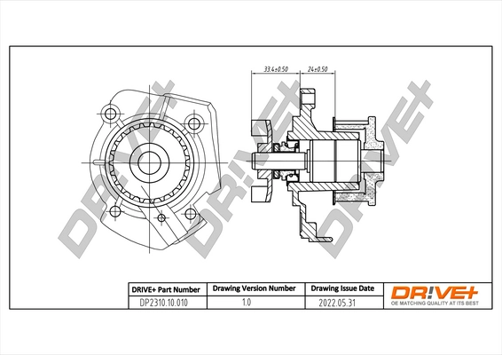 Water Pump, engine cooling DP2310.10.010