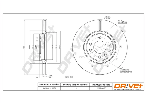 Brake Disc DP1010.11.0361