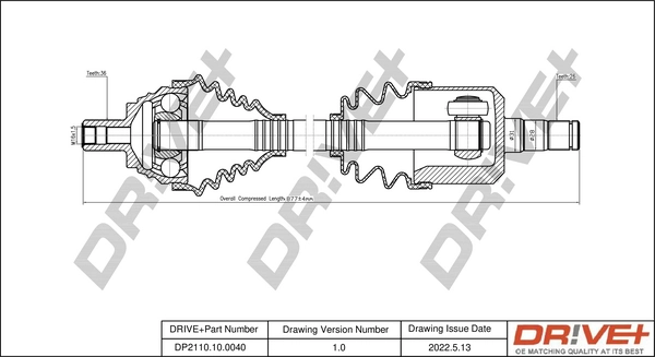 Drive Shaft DP2110.10.0040
