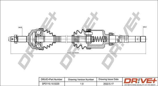 Drive Shaft DP2110.10.0220