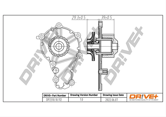 Water Pump, engine cooling DP2310.10.112