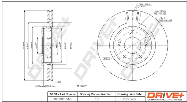 Brake Disc DP1010.11.0425