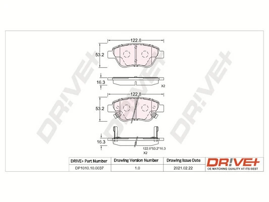 Brake Pad Set, disc brake DP1010.10.0037
