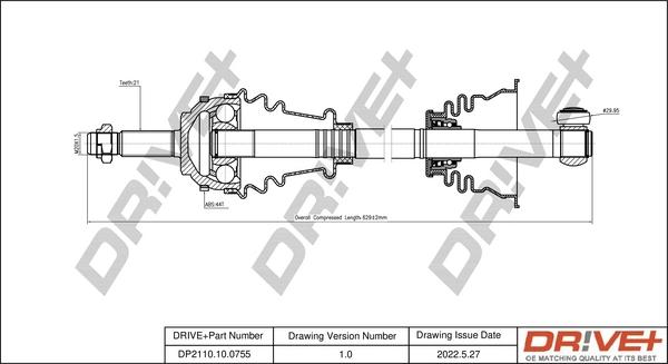 Drive Shaft DP2110.10.0755