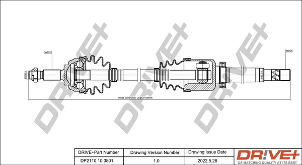 Drive Shaft DP2110.10.0801