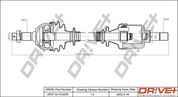 Drive Shaft DP2110.10.0253