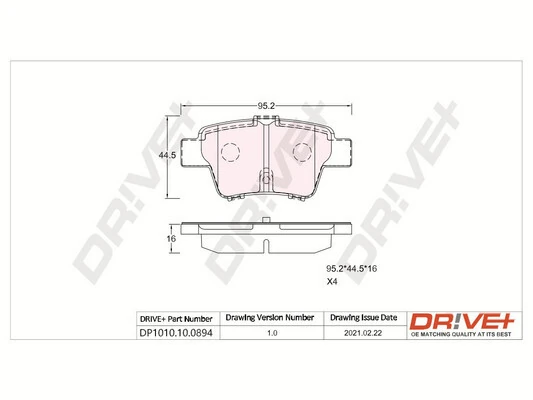 Brake Pad Set, disc brake DP1010.10.0894