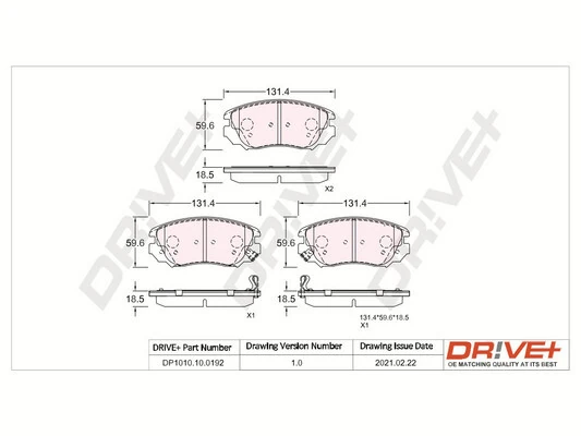 Brake Pad Set, disc brake DP1010.10.0192