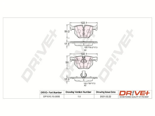 Brake Pad Set, disc brake DP1010.10.0895