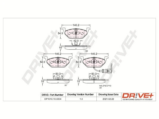 Brake Pad Set, disc brake DP1010.10.0804