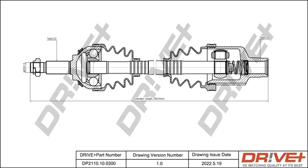 Drive Shaft DP2110.10.0300