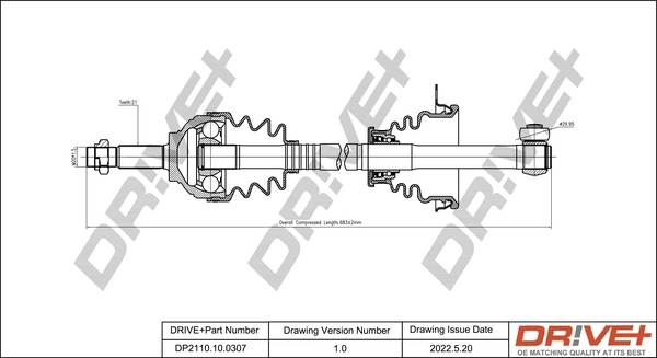 Drive Shaft DP2110.10.0307