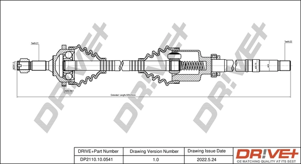 Drive Shaft DP2110.10.0541