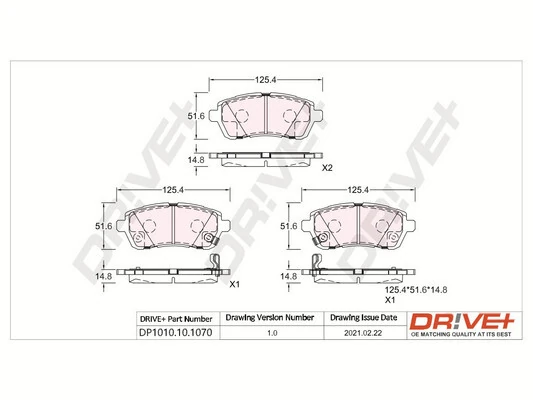 Brake Pad Set, disc brake DP1010.10.1070
