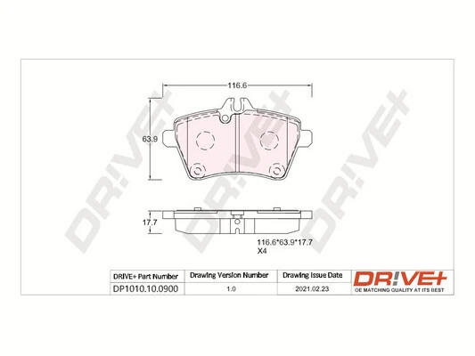 Brake Pad Set, disc brake DP1010.10.0900