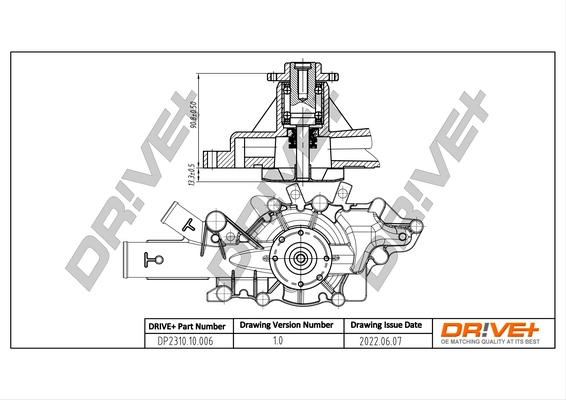 Water Pump, engine cooling DP2310.10.006